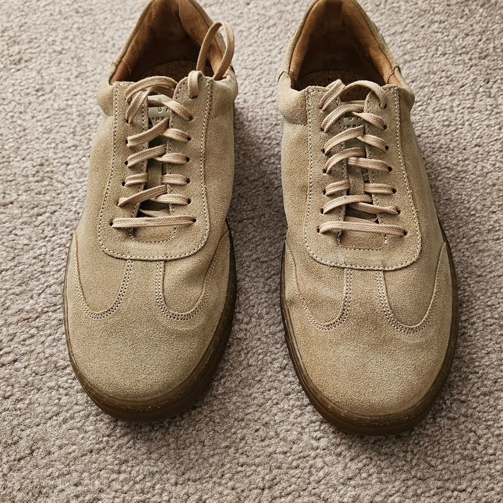 Men's size 8 camel color suede sneakers from Ted Baker